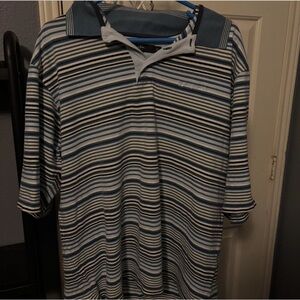 VINTAGE sean john y2k streetwear white and blue polo
